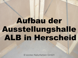 Aufbau der Ausstellungshalle ALB in Herscheid